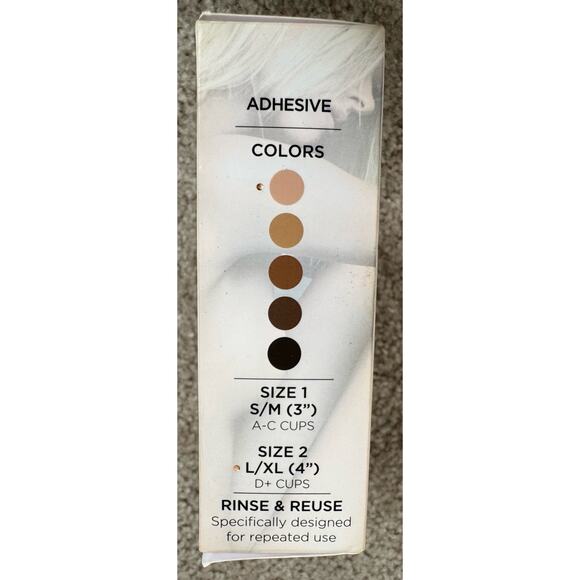 Nippies Skin ORIGINAL B-SIX Adhesive Nipple Covers Creme D+ Cups Reusable - Picture 4 of 6